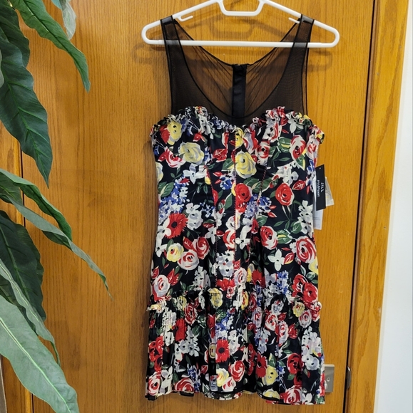 NWT JILL STUART Floral Mesh Dress - Picture 2 of 14